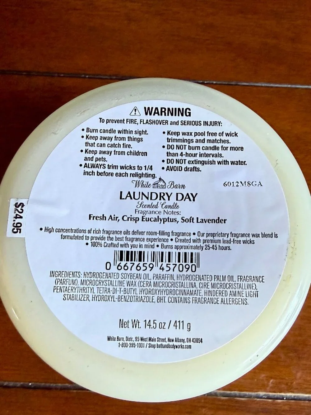 NEW LAUNDRY DAY 3-Wick Candle Bath & Body Works